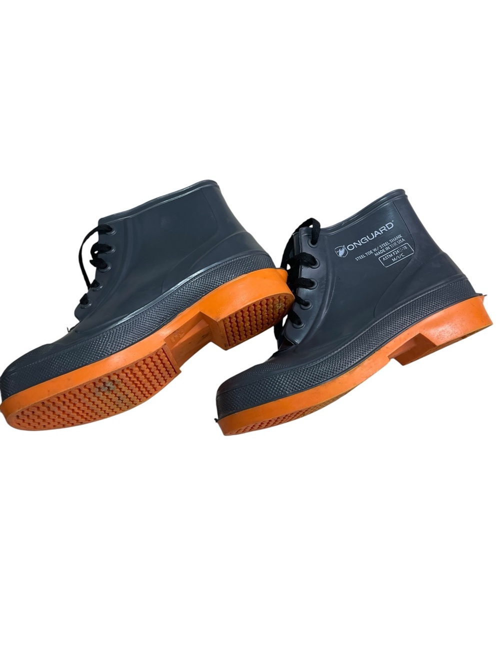 OnGaurd Industries Steel Toe Steel Shank Ultra Grip Rubber Work Boots Men’s 8.